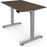 Письменный, компьютерный стол для работы сидя и стоя BAZALT серый, регулируемый ...