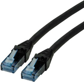Фото 1/2 21.15.2986-50, Cat6a Male RJ45 to Male RJ45 Ethernet Cable, U/UTP, Black LSZH Sheath, 300mm, Low Smoke Zero Halogen (LSZH)
