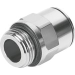 NPQM-D-G38-Q10-P10, Straight Threaded Adaptor, G 3/8 Male to Push In 10 mm ...