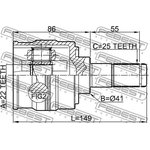 1211-SOL2WD, ШРУС внутренний