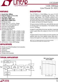 LTC2249CUH#PBF, 14 Bit Analog to Digital Converter 1 Input 1 Pipelined ...