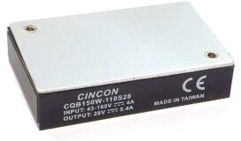 CQB150W-110S48N, Isolated DC/DC Converters - Through Hole DC-DC Converter, Quarter Brick, 150 Watt, 4:1 Input Range, Single Output, 43-160VD
