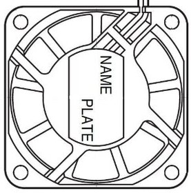 06015KA-12M-AA-00, DC Fans DC Axial Fan, 60x60x15mm, 12VDC, 15.9CFM, 1.56W, Rib Mount, Lead Wires