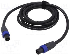 RF523, Cable; SpeakON female 4pin,both sides; 3m; black; Ocable: 9mm; PVC