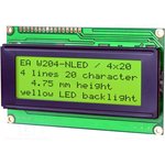 EA W204-NLED, Дисплей: LCD, алфавитно-цифровой, STN Positive, 20x4, 98x60мм