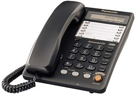 Фото 1/3 Телефон Panasonic KX-TS2365RUB (30 ст.,диспл., спикер., автод., лампа выз., Data, черный)