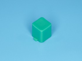 Фото 1/5 PSM1-K-1-E, Колпачок квадратный для мини кнопки, зеленый