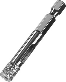 29865-08, ЗУБР АВК, d 8 мм, (HEX 1/4, 15 мм кромка), вакуумное алмазное трубчатое сверло, Профессионал (29865-08)
