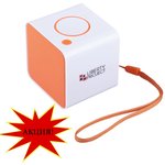 Колонка беспроводная Bluetooth "LP" LP-168 (белая с оранжевым)