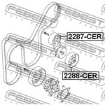 2288-CER, 2288-CER_ролик обводной!\ Land Rover Freelander 2.6 00  ...