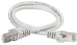 Фото 1/2 Коммутационный шнур (патч-корд) ITK PC01-C5EFL-1M , кат.5Е FTP, LSZH, 1м, серый
