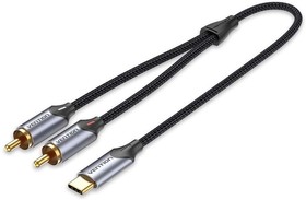 Vention BGUHG, Переходник-разветвитель Vention гибкий USB-C M/2RCA M - 1.5м
