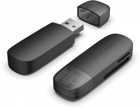 Vention USB 3.0 (SD+TF) (CLGB0), Картридер Vention USB 3.0 (SD+TF) Черный