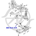 HR812319, Сайлентблок амортизатора