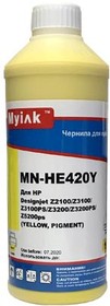 Чернила для HP ( 70) C9454A Z2100, Z3100, Z3100PS, Z3200, Z3200PS, Z5200ps (1л,yellow, Pigment) HE420Y MyInk