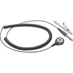 30-560-0610, ESD Spiral Cable, 10 mm / Banana / Crocodile Clip, 1.8m