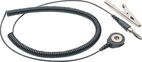 30-560-0610, ESD Spiral Cable, 10 mm / Banana / Crocodile Clip, 1.8m