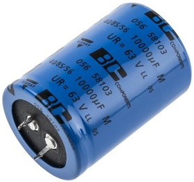 MAL205658103E3, Cap Aluminum Lytic 10000uF 63V 20% (35 X 50mm) Snap-In 10mm 0.035 Ohm 5260mA 5000h 85C Bulk