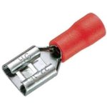 FDD1.25-250 Red, наконечник кабельный ножевой (гнездо) с изоляцией 0.8х6.35мм ...
