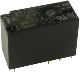 Фото 1/2 JW2SN-B-DC12V, General Purpose Relays 5A 12VDC DPDT CLASS B SEALED PCB