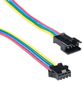 CAB-14576, Cable Assembly Wire Lead 0.1m 20AWG Wire to Board to Wire to Board 4 POS M-F