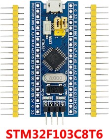 Фото 1/4 Отладочная плата на базе микроконтроллера STM32F103C8T6 (micro USB)