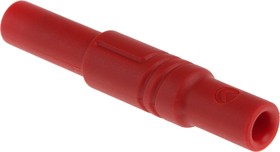 Фото 1/3 934097101, Red Male Banana Plug, 4 mm Connector, Screw Termination, 24A, 1000V ac/dc, Nickel Plating