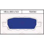 TCA1041, Колодки тормозные дисковые NISSAN X-Trail/Qashqai/ Tiida/Murano 01- ...