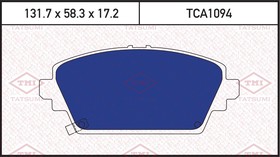Фото 1/2 TCA1094, Колодки тормозные дисковые передние
