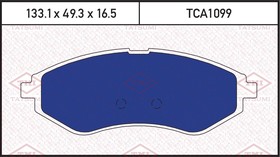 Фото 1/3 TCA1099, Колодки тормозные дисковые CHEVROLET Aveo/Cobalt 03- DAEWOO Kalos 02-