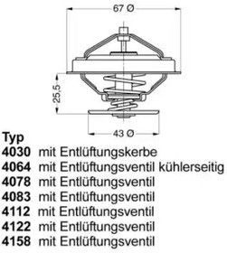 415880D, Термостат (с прокладкой) CHRYSLER: VOYAGER II 95-01 \ DODGE: CARAVAN II 95-01 \ FORD: SCORPIO II 94-