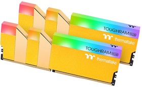 Фото 1/3 Модуль памяти Thermaltake TOUGHRAM RGB Metallic Gold Gaming Memory RG26D408GX2-3600C18A 16GB DDR4 3600 DIMM Non-ECC, CL18, 1.35V, Heat Shiel