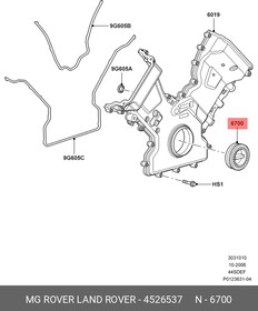 4526537, Передний сальник к/в 4,2/4.4 LM SCH
