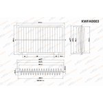 KWFA0003 Фильтр воздушный Toyota Camry (V30) 01-/Highlander I-II 00-/Lexus RX300 ...