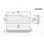 KWFA0006, Фильтр воздушный Toyota Previa (Estima) 00-/Rav4 II 00-