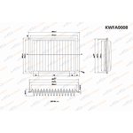 KWFA0008 Фильтр воздушный Toyota Camry (V40) 2.4 06-/Camry (V50/V55) 2.0/2.5 11-