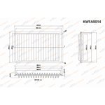 KWFA0014, Фильтр воздушный Mazda 2 (DE) 07-/ 3 (BK) 03-09/ 3 (BL) 09-
