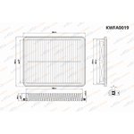 KWFA0019, Фильтр воздушный Kia Sorento I (BL) 2.5CRDi 06-
