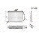 KWFA0024, Фильтр воздушный Honda CR-V III 2.4L 09-