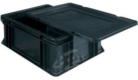 6400.032.992, ESD Shielding / Conductive Hinged Lid for Container, 600 x 400mm, Polypropylene