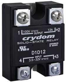 Фото 1/5 D4D07, Solid State Relays - Industrial Mount PM IP00 SSR 400VDC 7A, 3.5-32VDC In