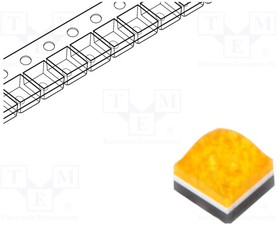 Фото 1/2 PQ2N-4LPE-AWFC, LED; amber; 130°; 700mA; ?d: 587.5?592.5nm; 147?174lm; 1616,CSP; SMD