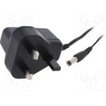 VEL05US090-UK-JA, Wall Mount AC Adapters Fixed Plug Adapter, 5W, Output Jack ...