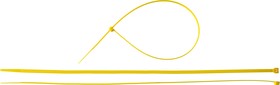 309050-48-400, ЗУБР КС-Ж1, 4.8 x 400 мм, нейлон РА66, 100 шт, желтые, кабельные стяжки, Профессионал (309050-48-400)