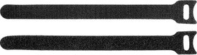 30932-100, ЗУБР ВЕЛЬКРО, 16 x 210 мм, нейлон РА66, 100 шт, черные, кабельные стяжки-липучки, Профессионал (309