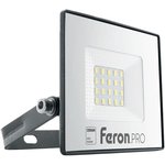 41538, Прожектор светодиодный ДО-20w 6400К 1600Лм IP65 черный Feron.PRO