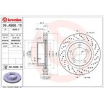 09.A966.1X, 09.A966.1X_диск тормозной передний! перфорированный\ Toyota Land ...