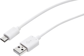 Фото 1/3 Кабель USB 2.0 - MicroUSB, М/М, 2 м, Red Line, бел, УТ000009512