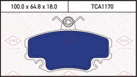 Фото 1/3 TCA1170, Колодки тормозные дисковые RENAULT Megane/Logan 07-PEUGEOT 205/309 85- RENAULT Clio 98-