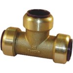65666, Brass Pipe Fitting, Tee Push Fit Equal Tee, Female to Female 15mm